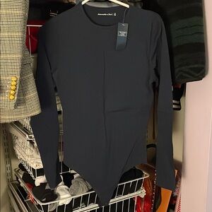 Abercrombie & Fitch Seamless Navy Bodysuit. New.